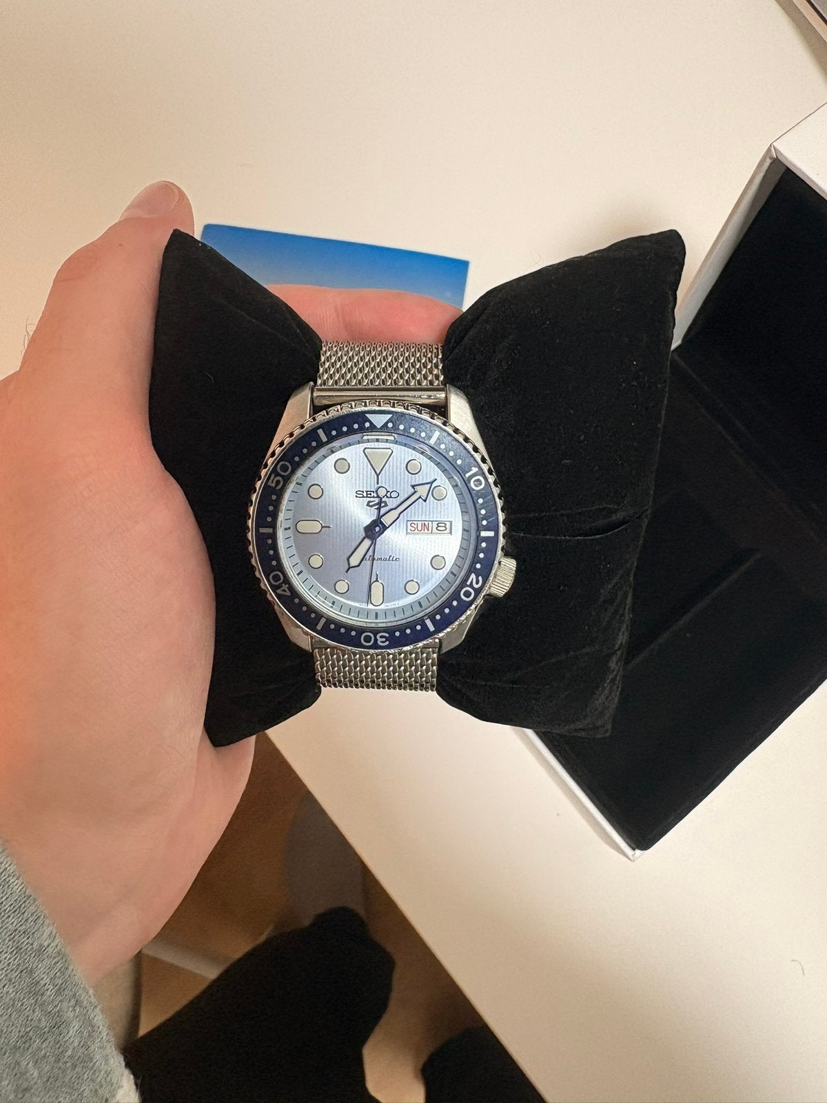 Seiko 5 Sports Automatic 4R36 incl. doos & garantie, Staal, Polshorloge, Ophalen of Verzenden, Zo goed als nieuw