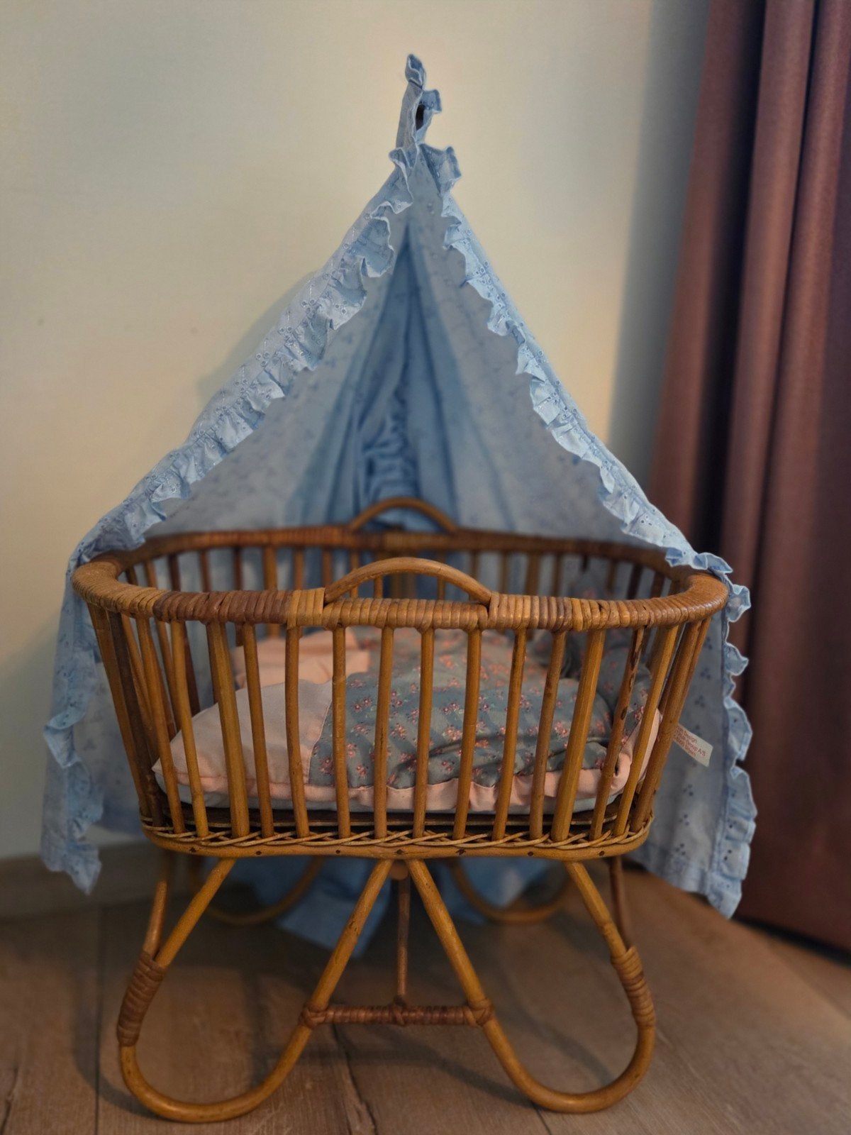 Grote poppenset: pop, 2-in-1 kinderwagen en bedje, Ophalen of Verzenden, Gebruikt, Babypop