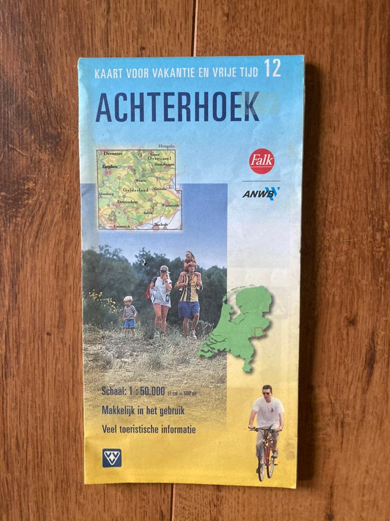 Plattegrond van de achterhoek, Ophalen of Verzenden, Gelezen, 1800 tot 2000, Landkaart