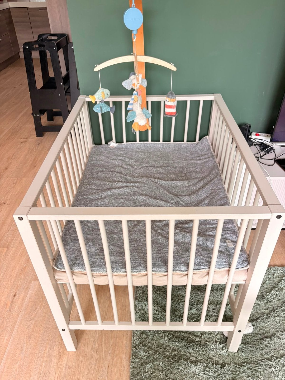 Box Oatmeal Babypark 78x98x85, Ophalen, Zo goed als nieuw, Rechthoekig, Boxkleed