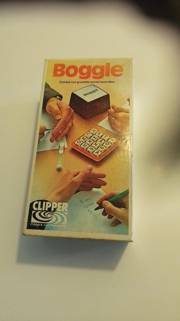 Boggle Spel - Ontdek het grootste aantal woorden, Vijf spelers of meer, Ophalen of Verzenden, Gebruikt, Clipper