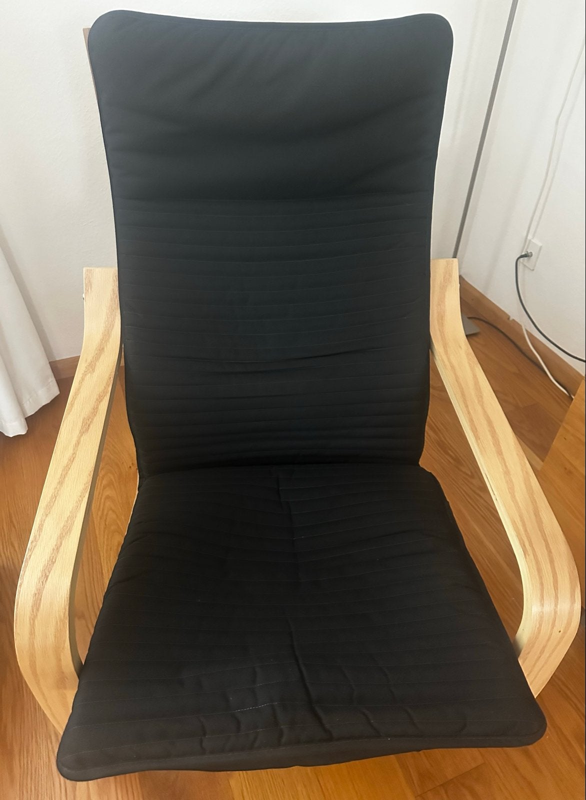IKEA Poäng fauteuil met zwart kussen, Ophalen, Gebruikt, Zwart, Eén