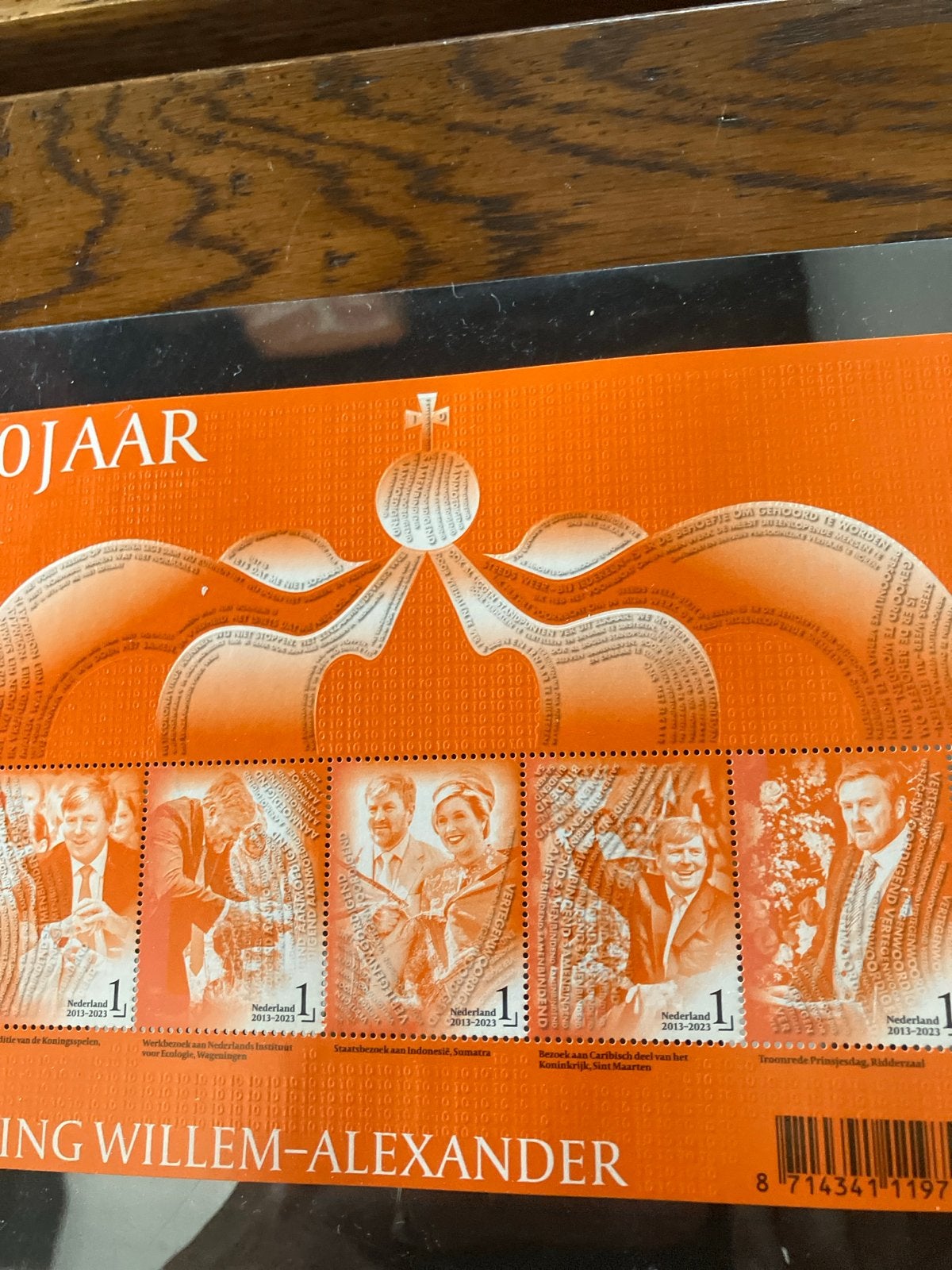 Postzegelvel 10 Jaar Koning Willem-Alexander, Ophalen of Verzenden, Na 1940, Postfris