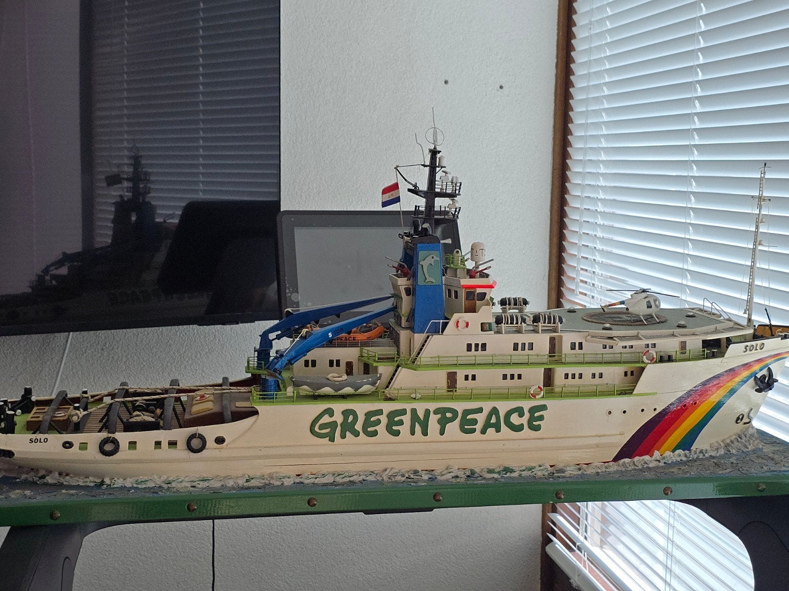 Modelboot Greenpeace, Ophalen, Gebruikt