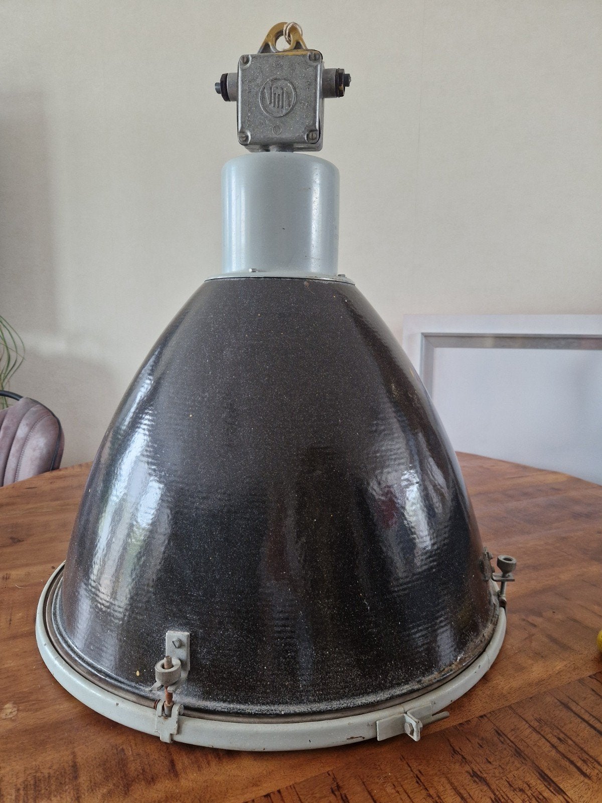 Industriële Fabriekslamp '60/'70, Antiek en Kunst, Ophalen