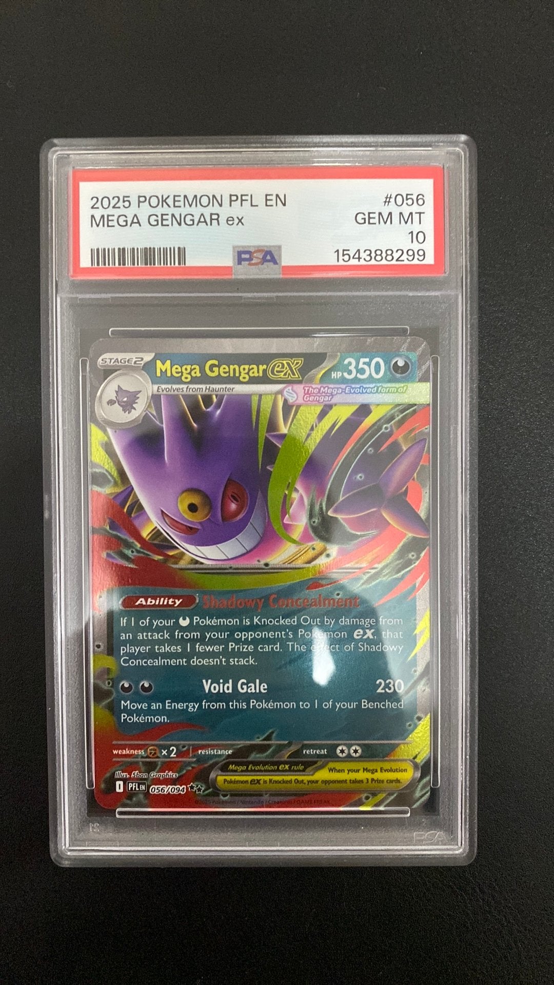 Pokemon mega gengar ex 056 psa 10, Ophalen of Verzenden, Nieuw, Losse kaart