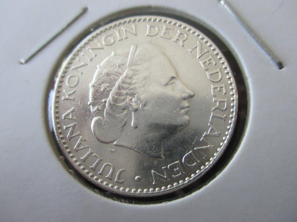 Gulden 1957, Postzegels en Munten, Munten | Nederland, 1 gulden, Koningin Juliana, Zilver, Ophalen of Verzenden