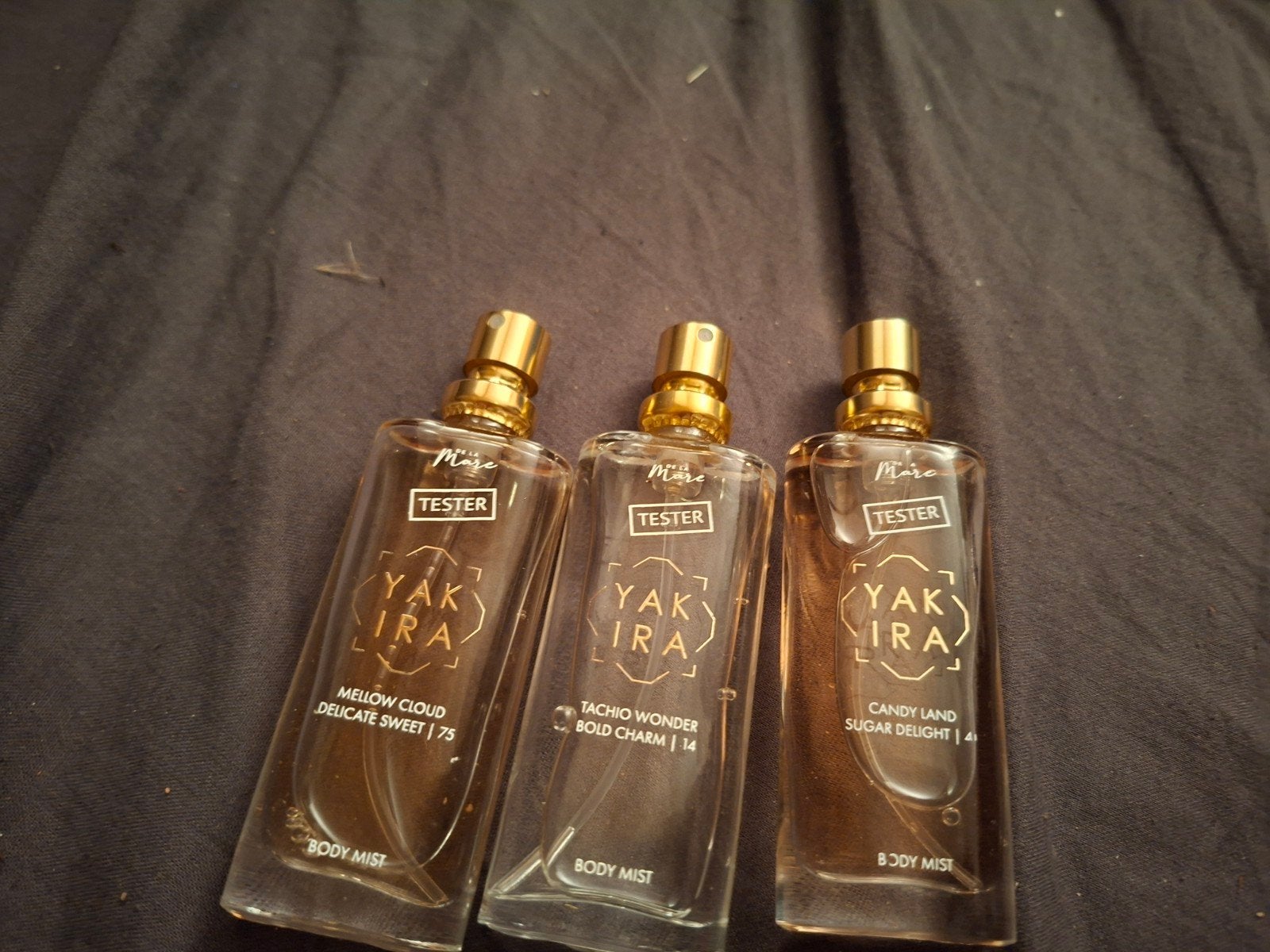 Yakira Body Mist Testers - Diverse Geuren, Ophalen, Gebruikt