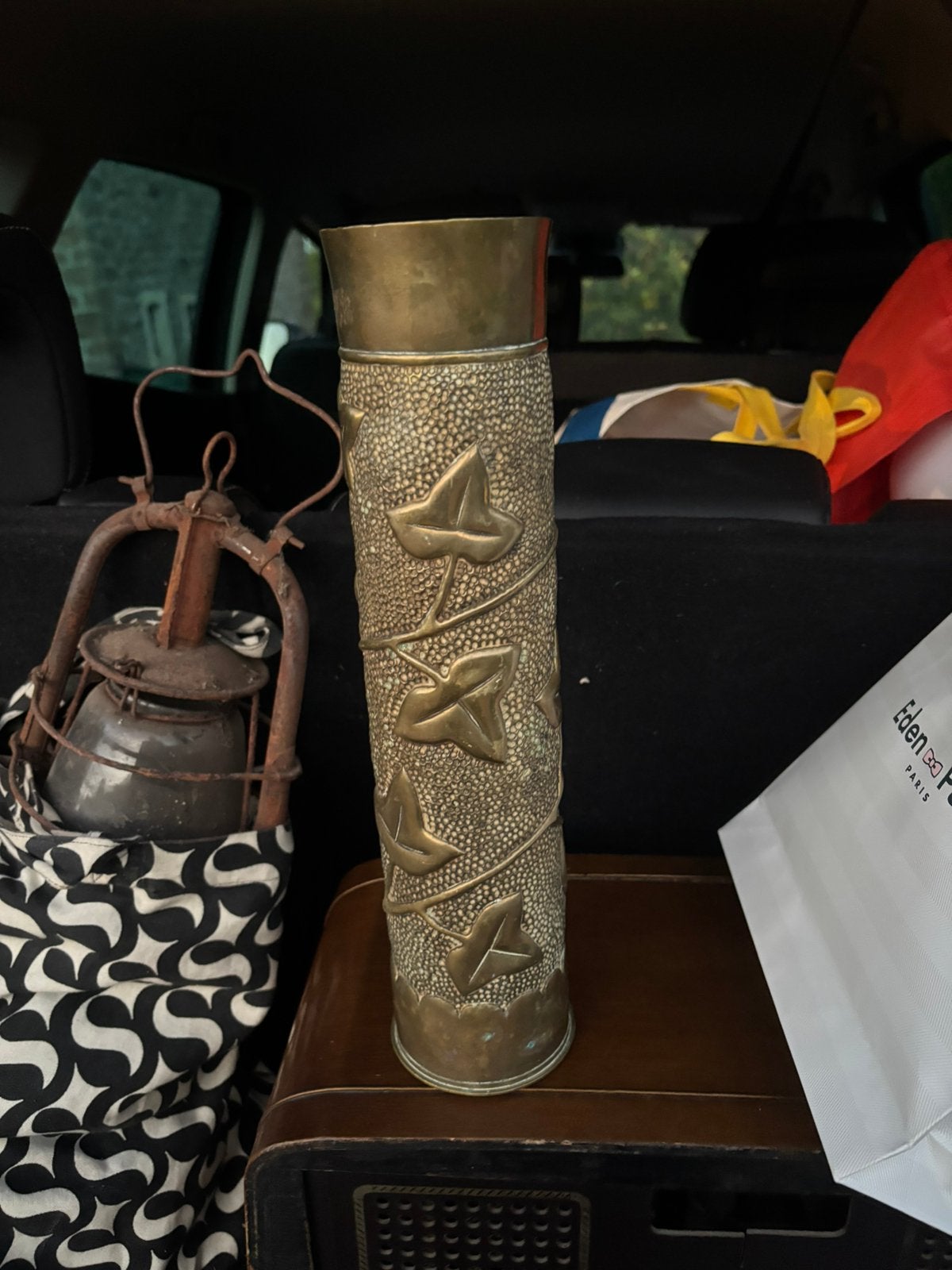 Twee Trench Art 1917 Franse 75 ponder hulzen wo1, Verzamelen, Ophalen of Verzenden, Landmacht, Overige gebieden, Hulzen of Bodemvondsten