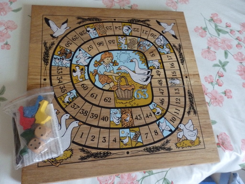 Ganzen bord hout, Hobby en Vrije tijd, Gezelschapsspellen | Bordspellen, Ophalen of Verzenden