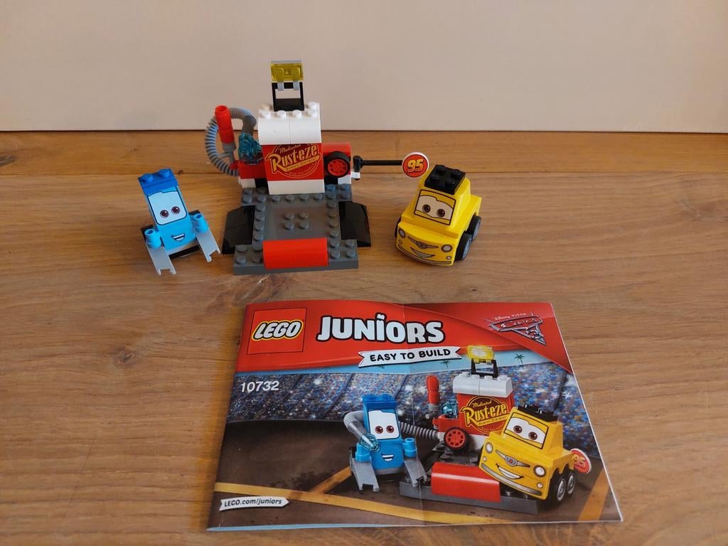 Lego Juniors Guido en Luigi's pitstop (10732), Ophalen, Compleet, Lego, Zo goed als nieuw