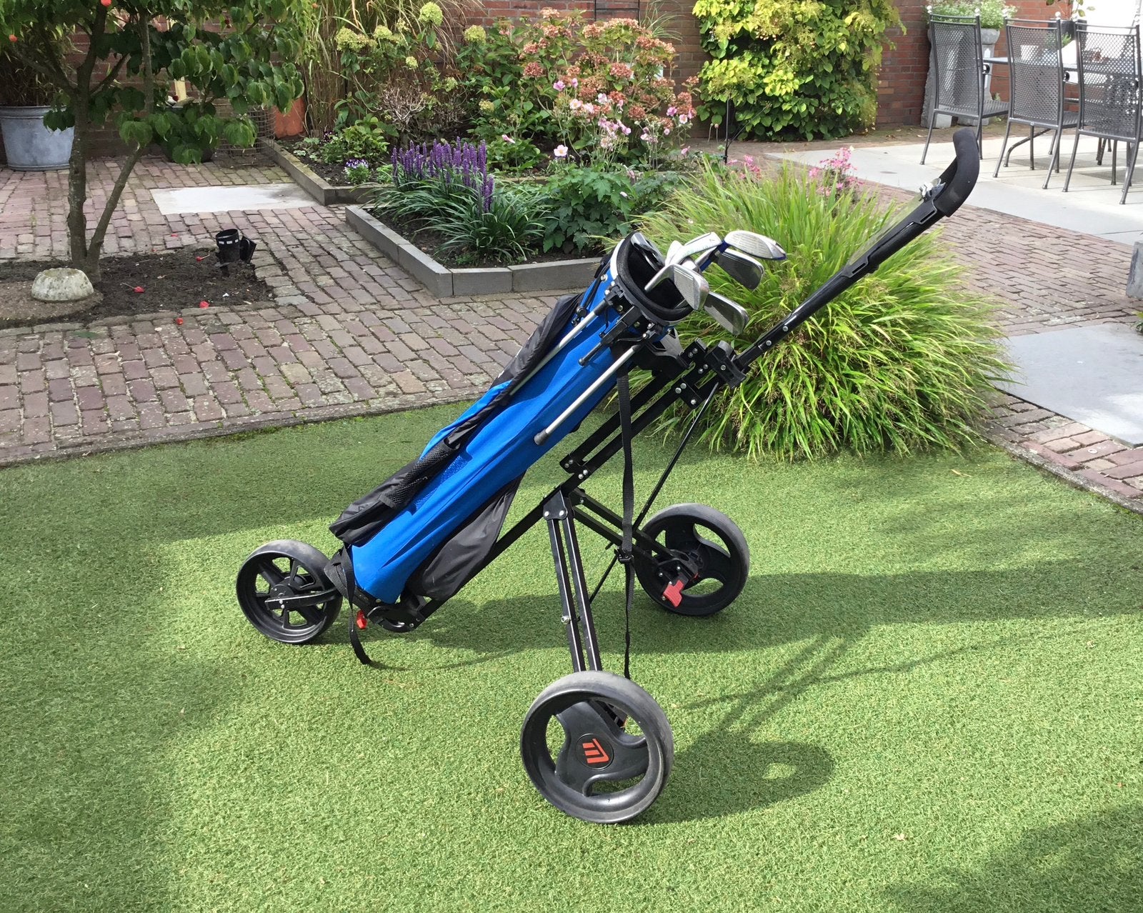 Compleet junior golf set : clubs en golfkarretje., Ophalen, Gebruikt, Set