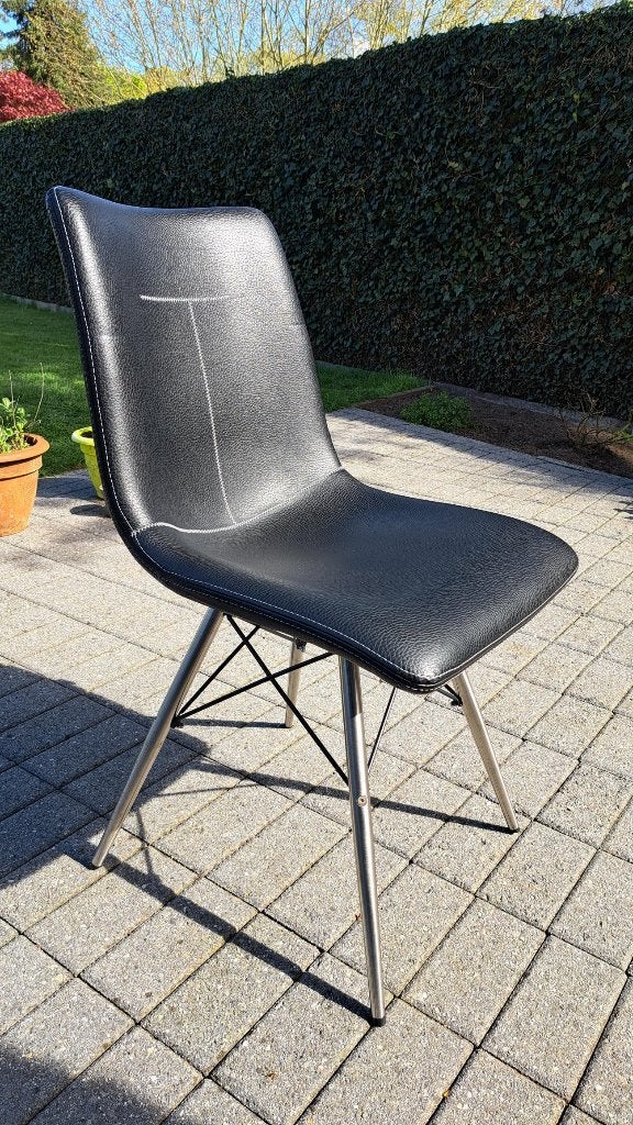 XOOON Ambra eettafelstoelen 6x, Huis en Inrichting, Stoelen, Ophalen, Overige materialen, Gebruikt, Zwart