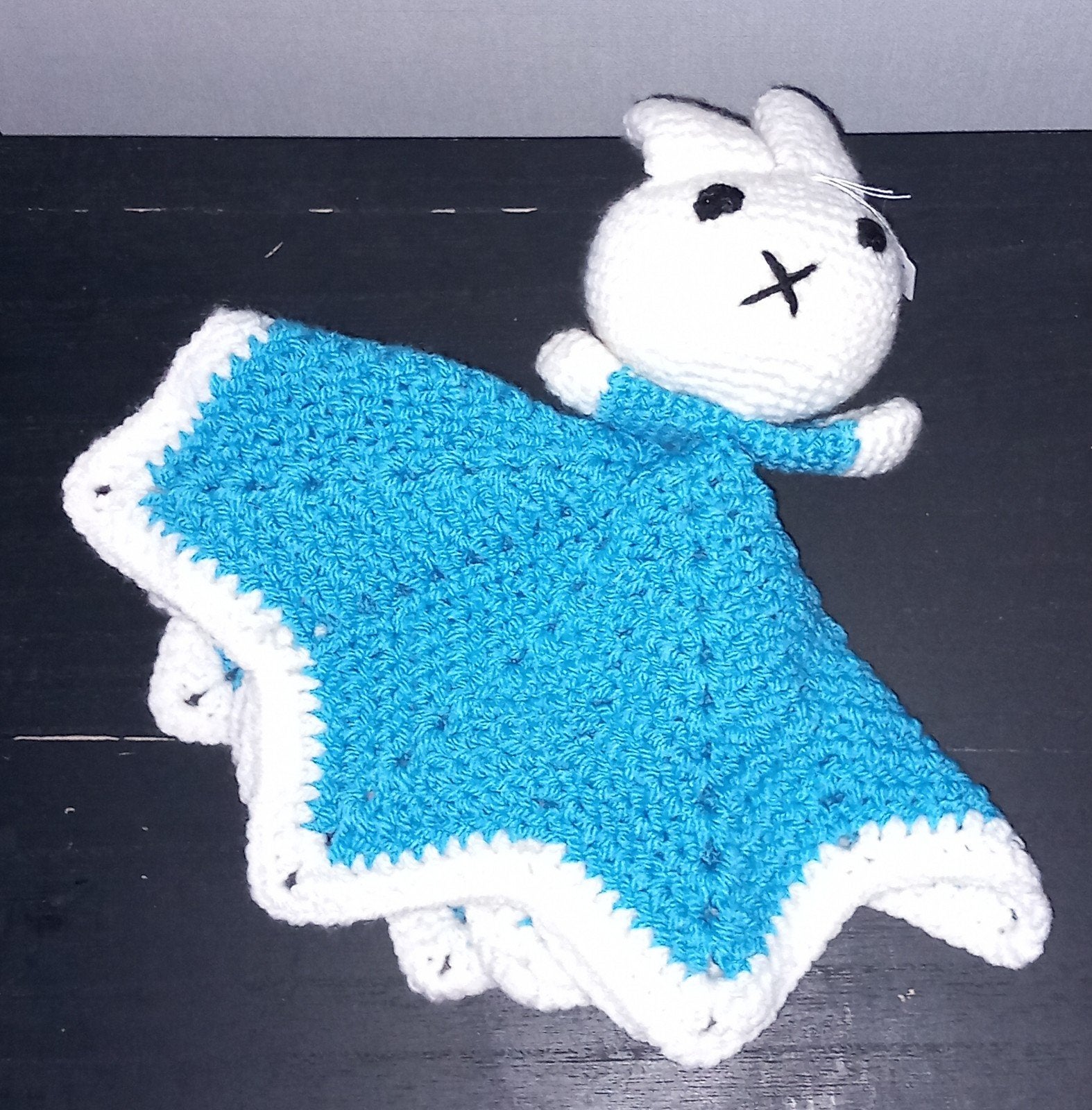Nijntje knuffeldoekje blauw/wit gehaakt, Ophalen of Verzenden, Nieuw, Overige typen