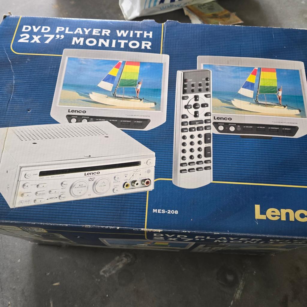 Lenco MES-208 Draagbare DVD-speler met 2x 7" monitoren, Ophalen of Verzenden