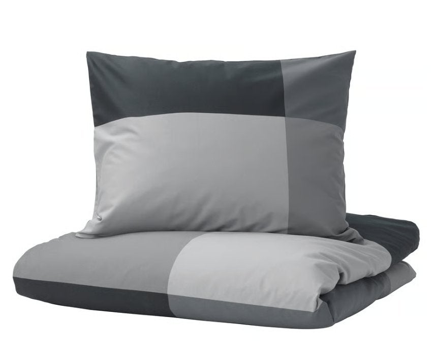 2x Brunkrissla dekbedovertrek 140x200 [Ikea], Ophalen, Eenpersoons, Zwart, Dekbedovertrek
