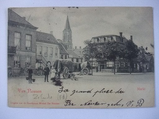 R01 Terneuzen - Markt - 1902, Verzenden, Voor 1920, Gelopen, Zeeland
