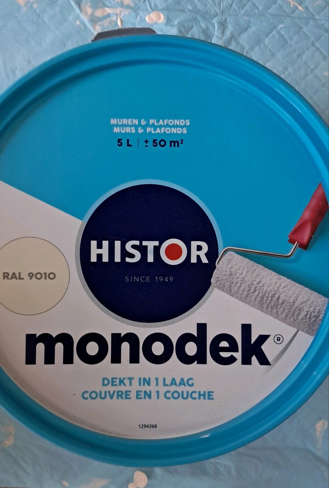 3 liter Histor Monodek 9010, Ophalen, Wit, Nieuw, Verf