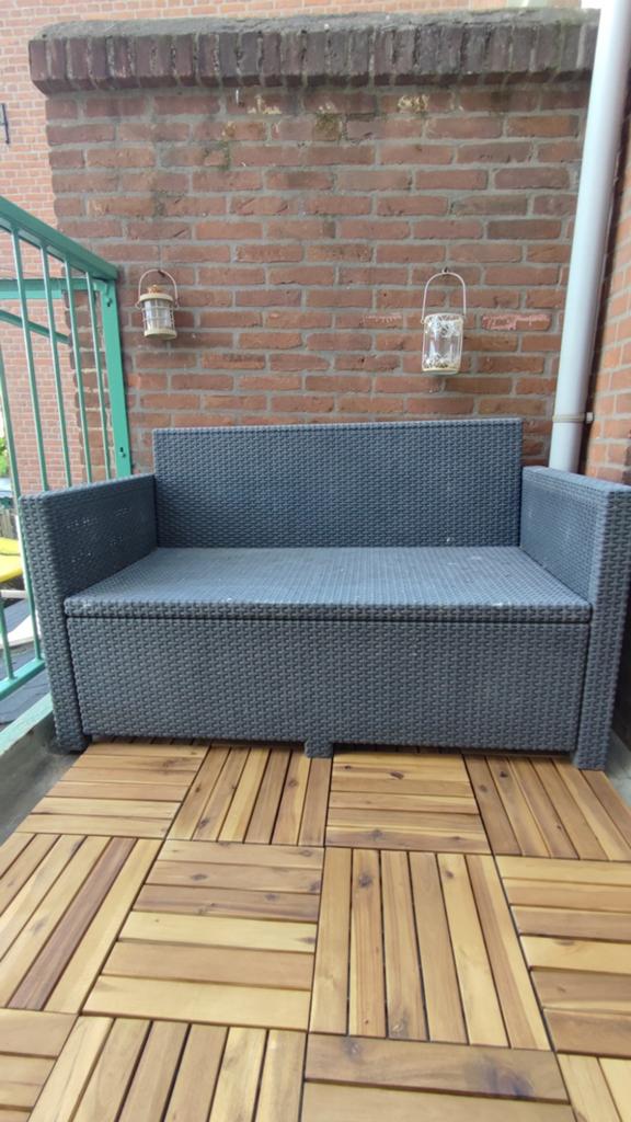 2-zits Tuinbank/ loungebank, Tuin en Terras, Tuinsets en Loungesets, Kunststof, Gebruikt, Loungeset, Bank