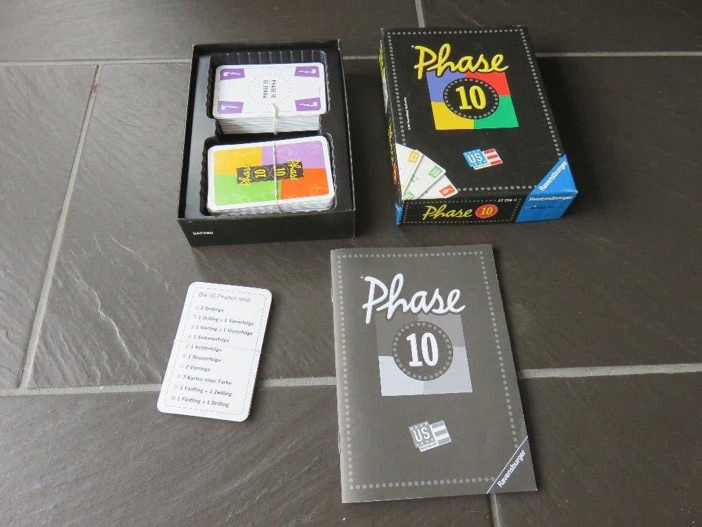 Phase 10, kaartspel Ravensburger, voor 10-99 jaar., Ophalen of Verzenden, Zo goed als nieuw