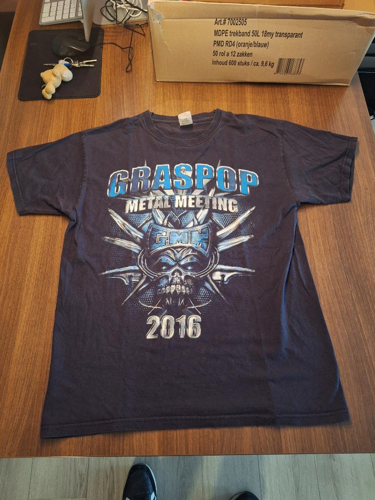 Oud T-shirt Graspop Metal Meeting uit 2016 maat M, Ophalen of Verzenden, Gedragen, Zwart