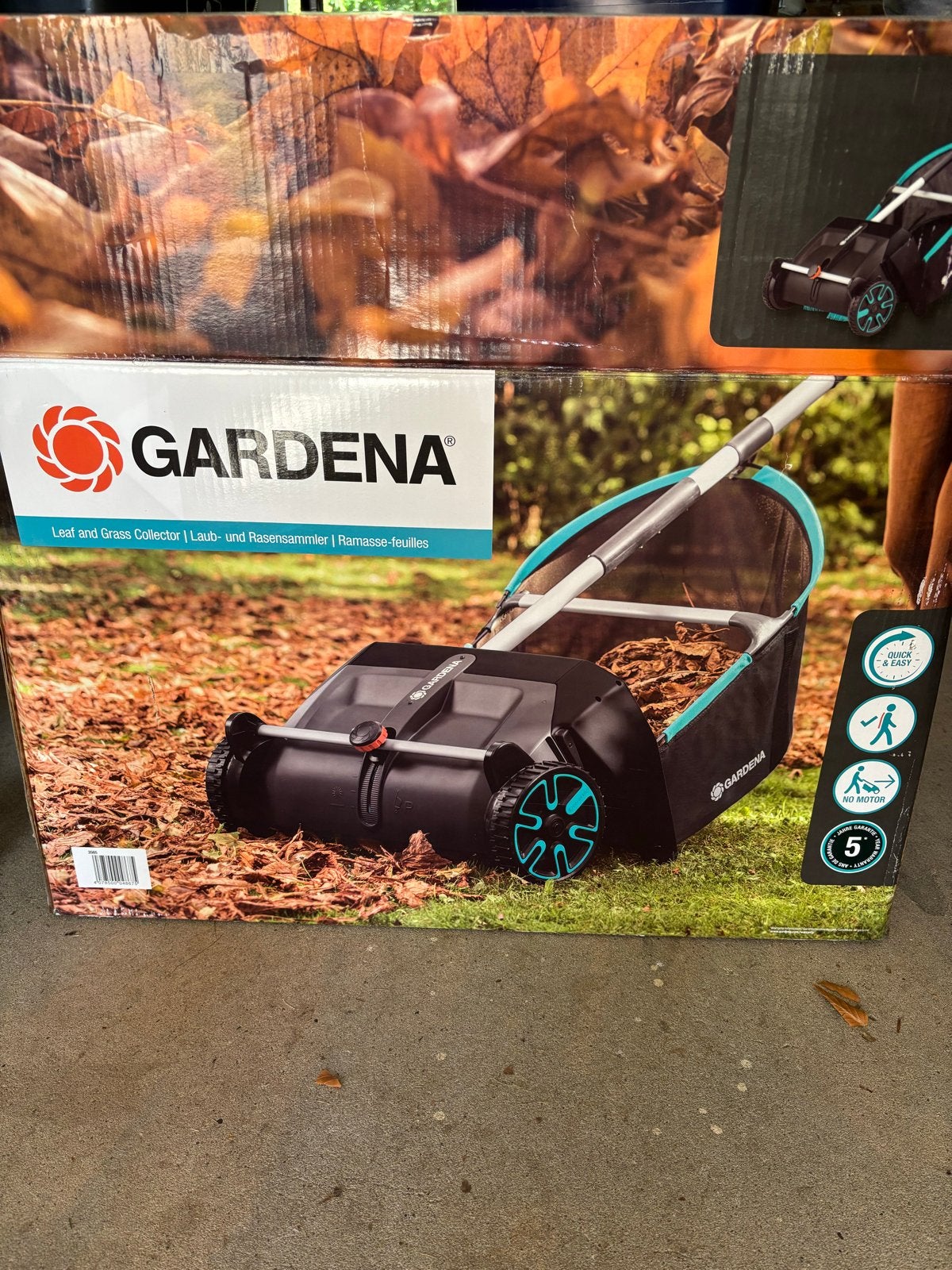 Gardena bladverzamelaar - Compleet in doos, Tuin en Terras, Ophalen, Zo goed als nieuw