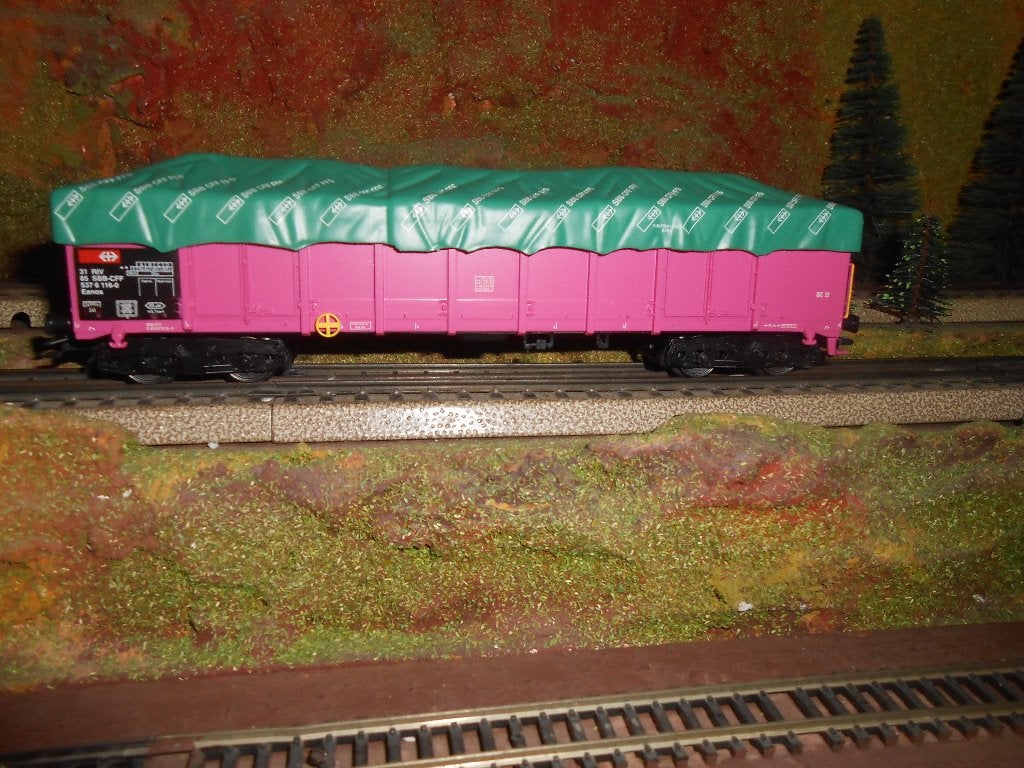 Märklin 47192 Zwitserland EANOS met dekzeil, lila kleur SBB, Wisselstroom, Ophalen of Verzenden, Märklin, Nieuw
