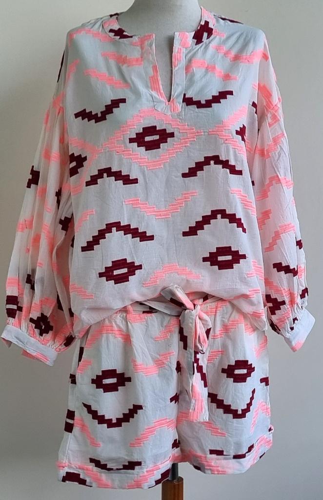 Bianca Paris blouse met short mt. TU/T2 Nieuw, Maat 38/40 (M), Bianca Paris, Kostuum of Pak, Nieuw