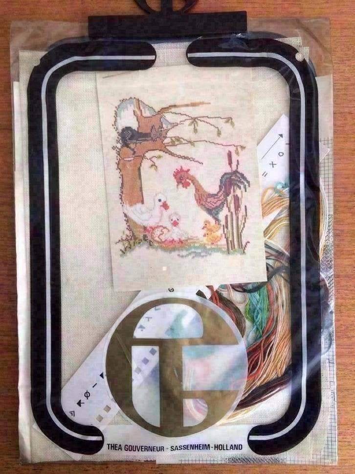 Borduurpakket Lelijke jonge eendje Thea Gouverneur 25x31 cm
