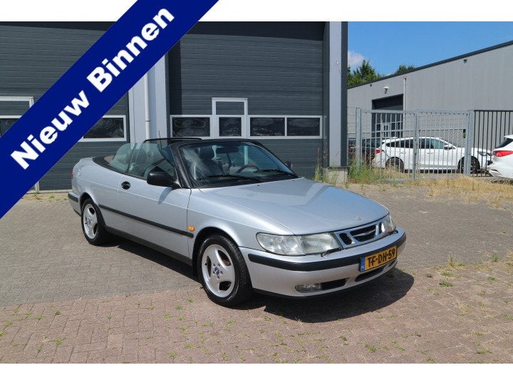 Saab 9-3 Cabrio 2.0 Turbo SE AIRCO CRUISE (bj 1998), Auto's, Oldtimers, Zwart, Cabriolet, 4 stoelen, 185 pk