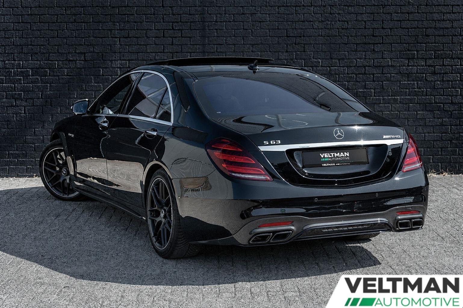 Mercedes S-klasse AMG 63 4Matic+ Lang Premium Plus PANO BURM, Gebruikt, Zwart, Leder, 129 €/maand