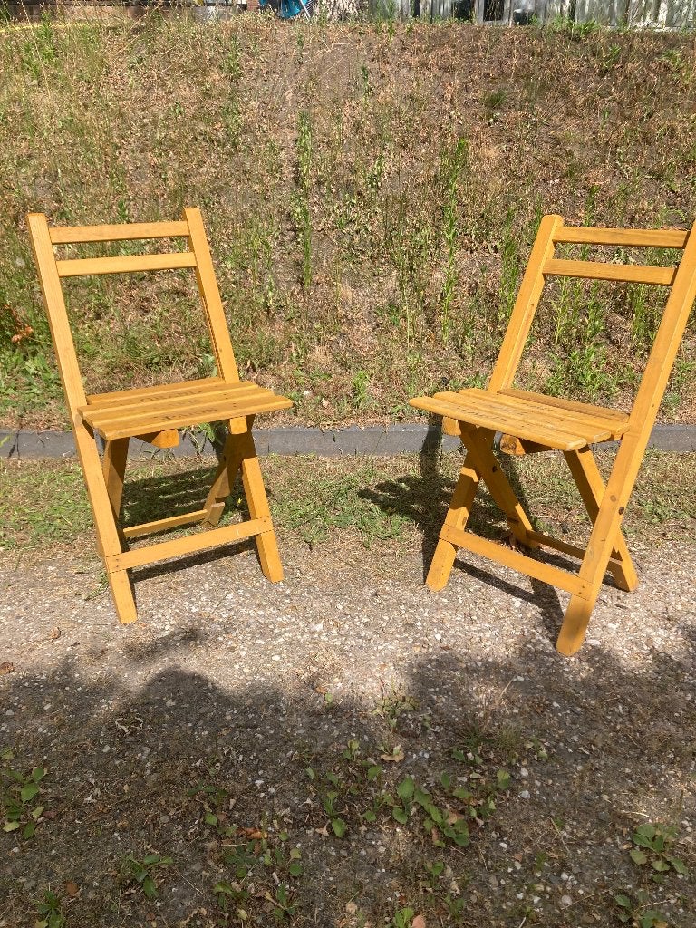 Set regisseursstoeltjes vintage brocante, Ophalen