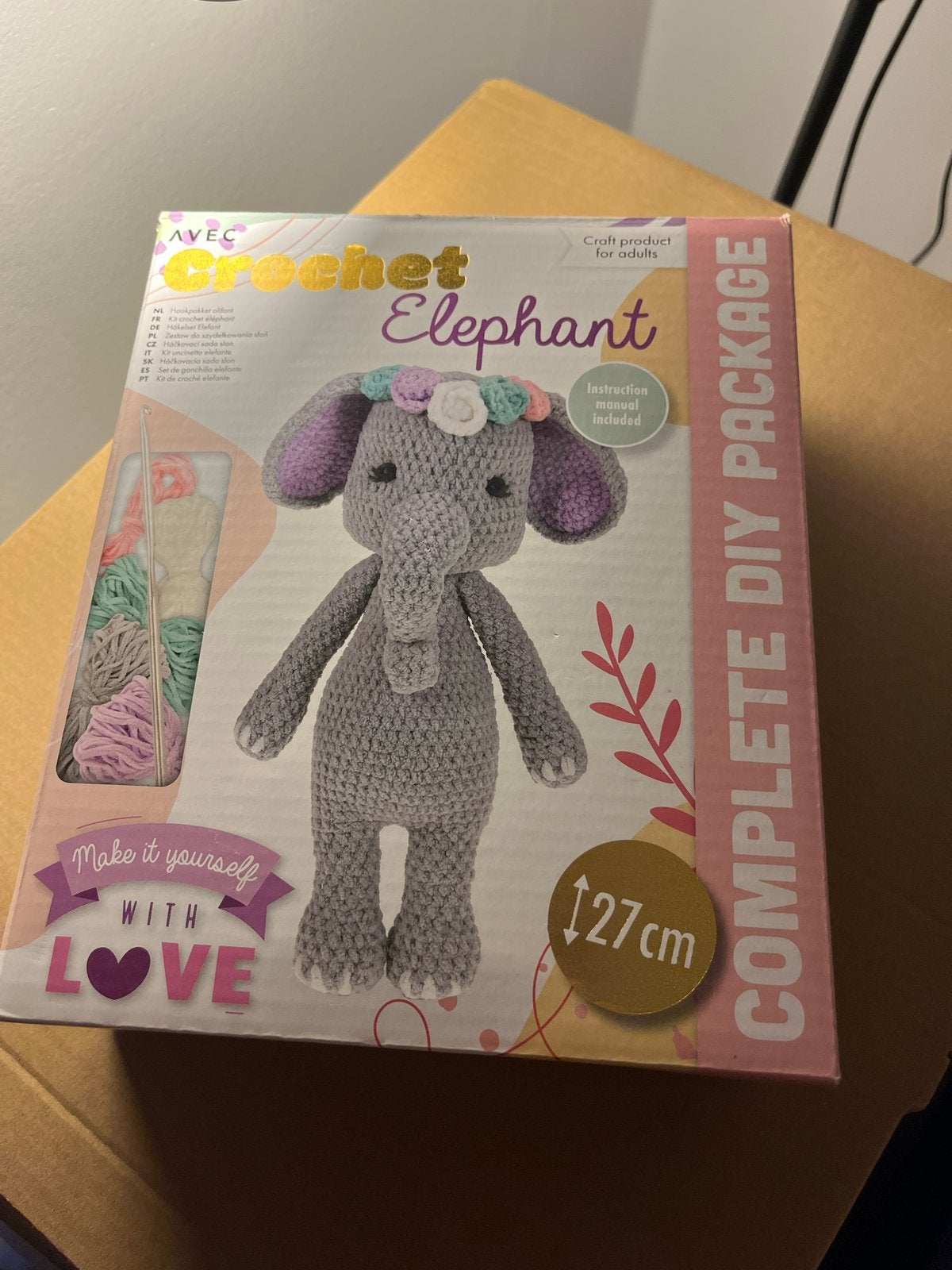 DIY Haakpakket Olifant - Compleet met instructies, Hobby en Vrije tijd, Ophalen, Nieuw, Haken, Overige typen