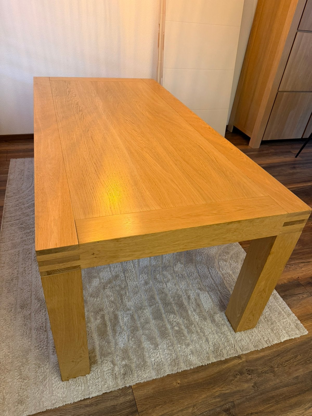 EIKEN EETTAFEL GOOSSENS 200x100, Huis en Inrichting, Ophalen, 200 cm of meer, 50 tot 100 cm, Zo goed als nieuw