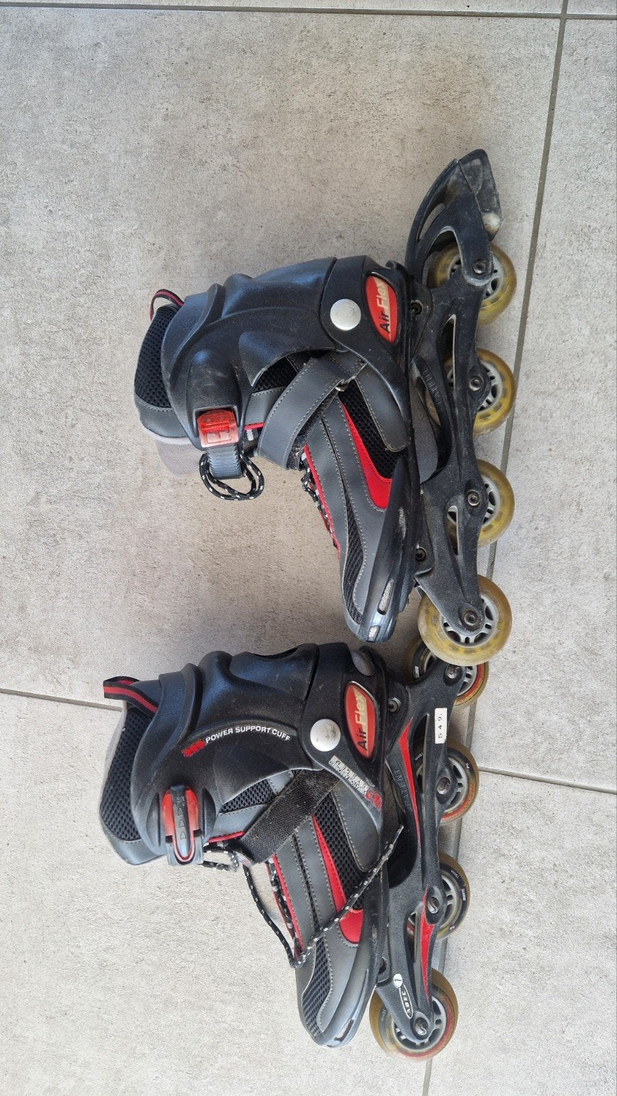 Inline skates maat 40 - Zwart/Rood - Zo goed als nieuw, Ophalen, Zo goed als nieuw