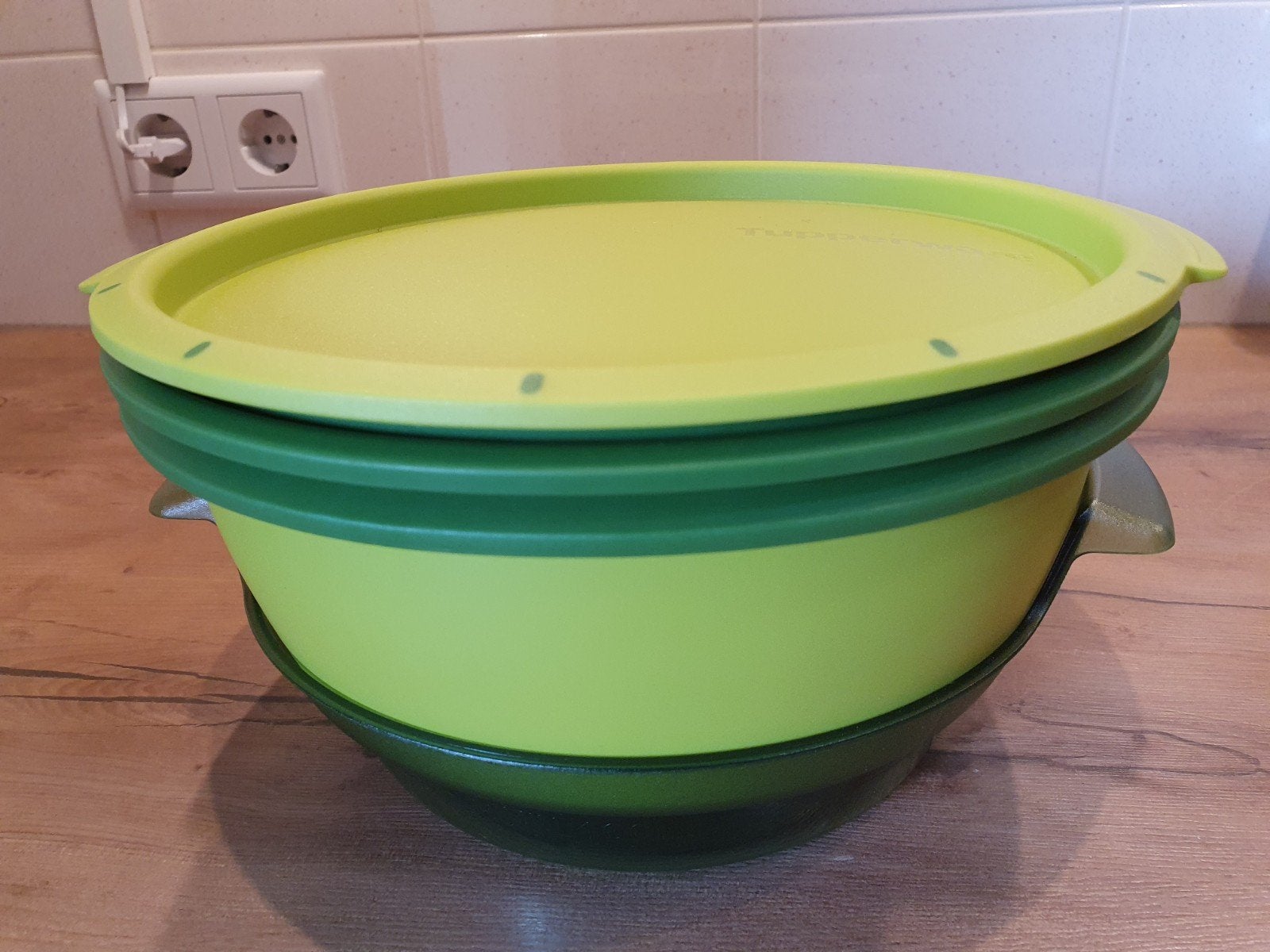 MicroGourmet Tupperware demo niet gebruikt, Huis en Inrichting, Ophalen of Verzenden, Nieuw, Groen, Overige typen