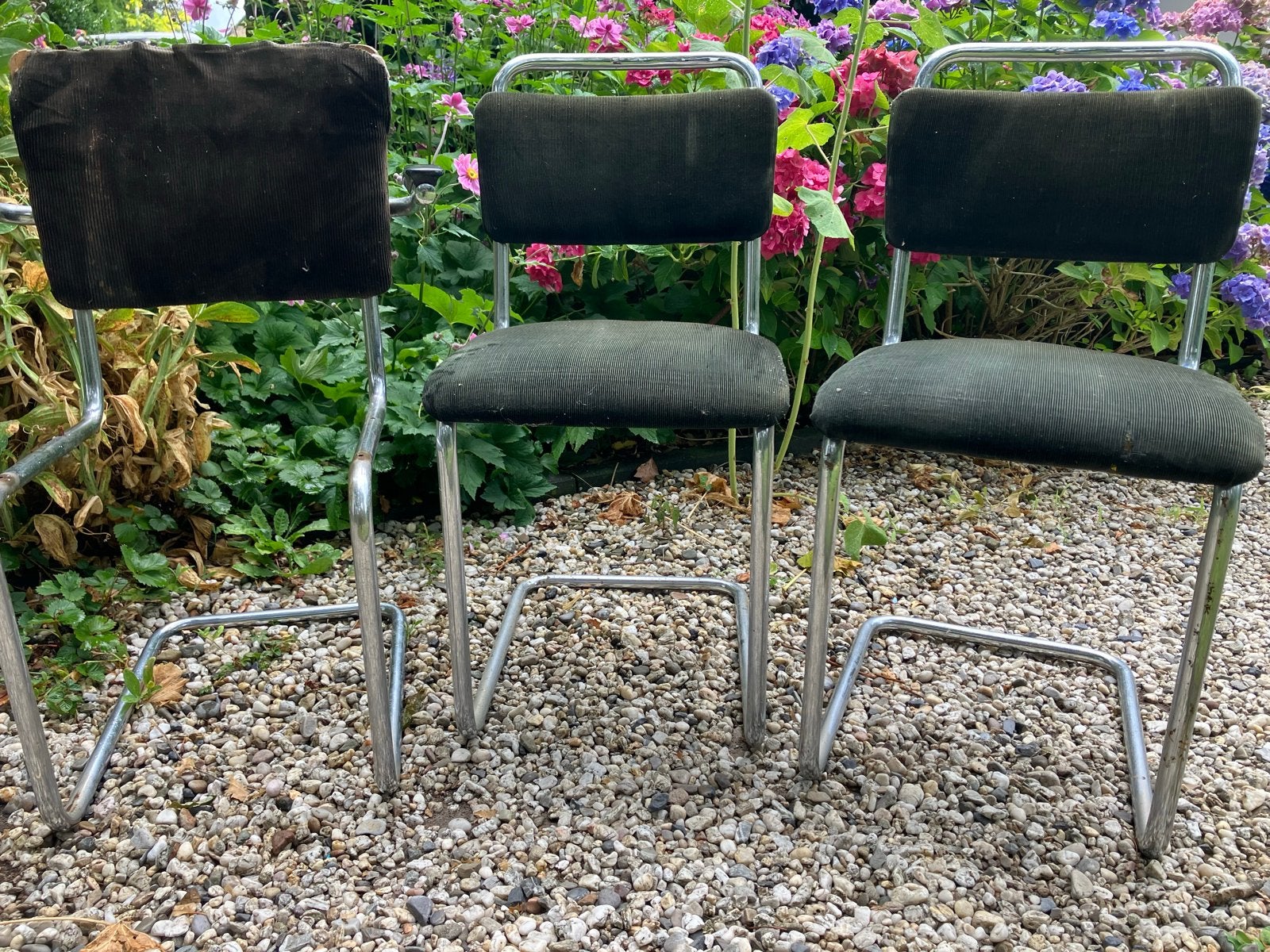 3 originele gispen buisframe stoelen, Ophalen