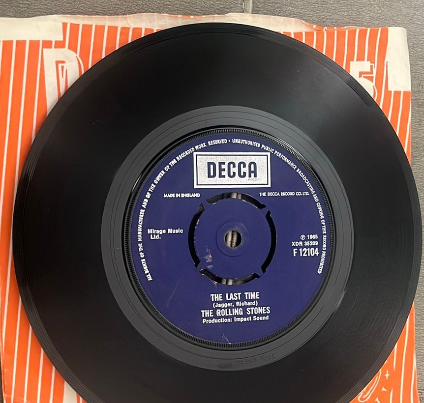 The Rolling Stones - The Last Time 7” UK 1965, Ophalen of Verzenden, Gebruikt, Rock en Metal