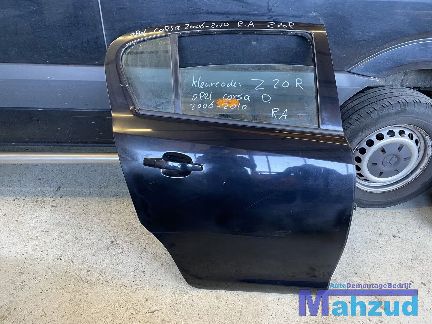 OPEL Corsa D Zwart Z20R Rechts rechter achter deur portier, Auto-onderdelen, Carrosserie en Plaatwerk, Gebruikt, Deur, Ophalen of Verzenden