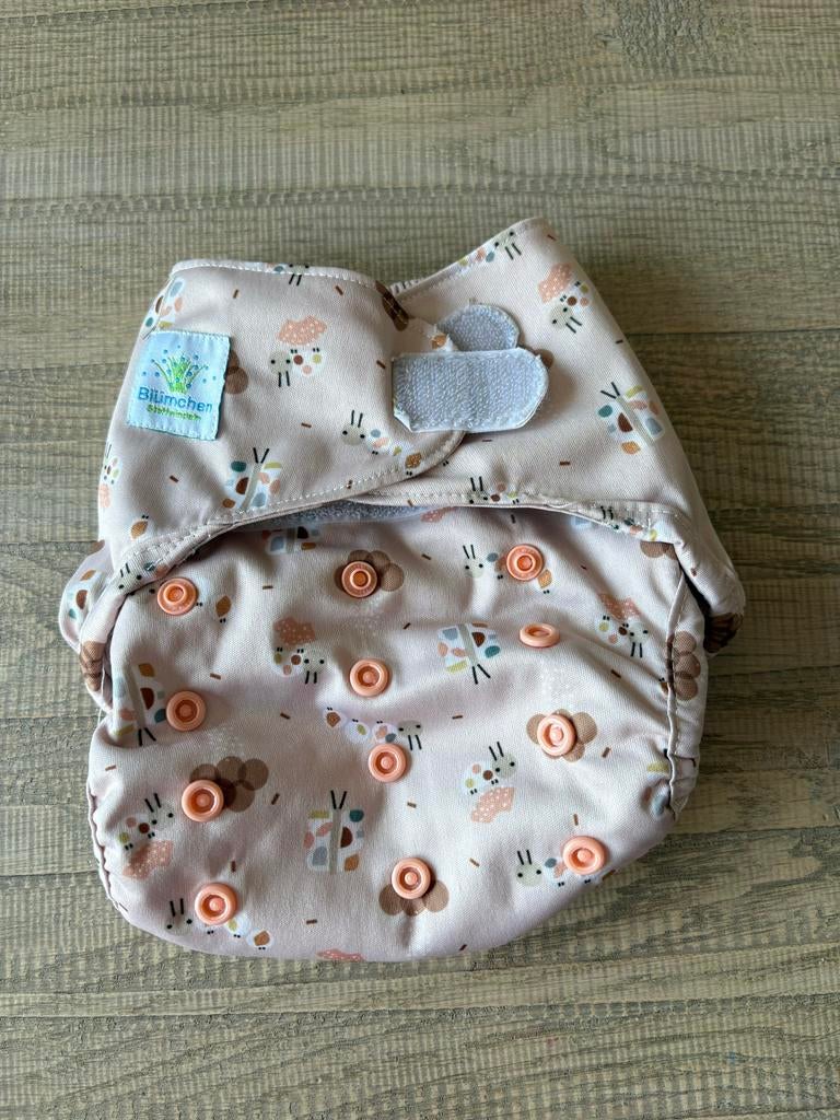 Blümchen overbroekjes one size klittenband, Kinderen en Baby's, Ophalen of Verzenden, Zo goed als nieuw