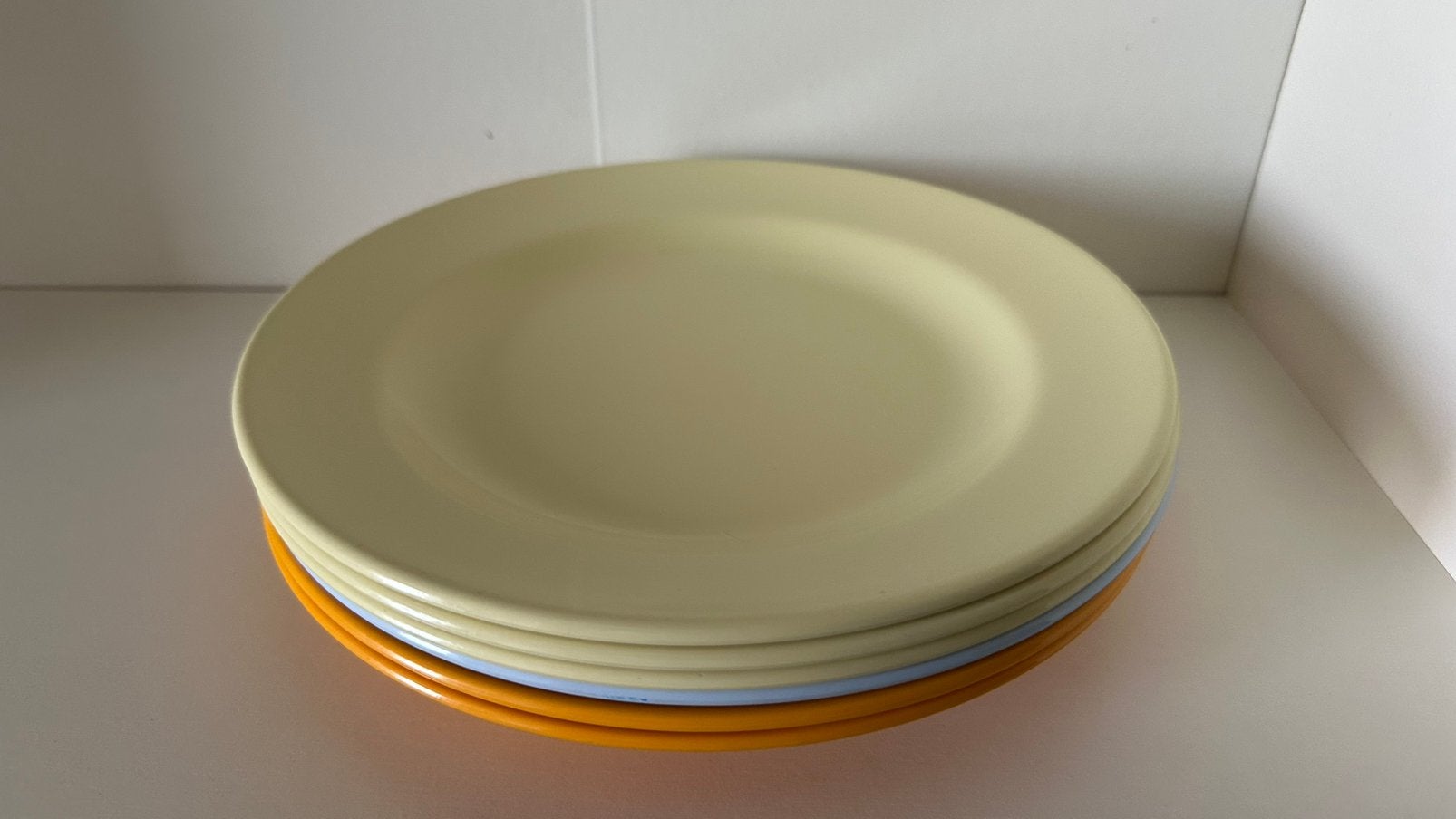 Mepal vintage retro kleuren borden, Ophalen of Verzenden, Gebruikt