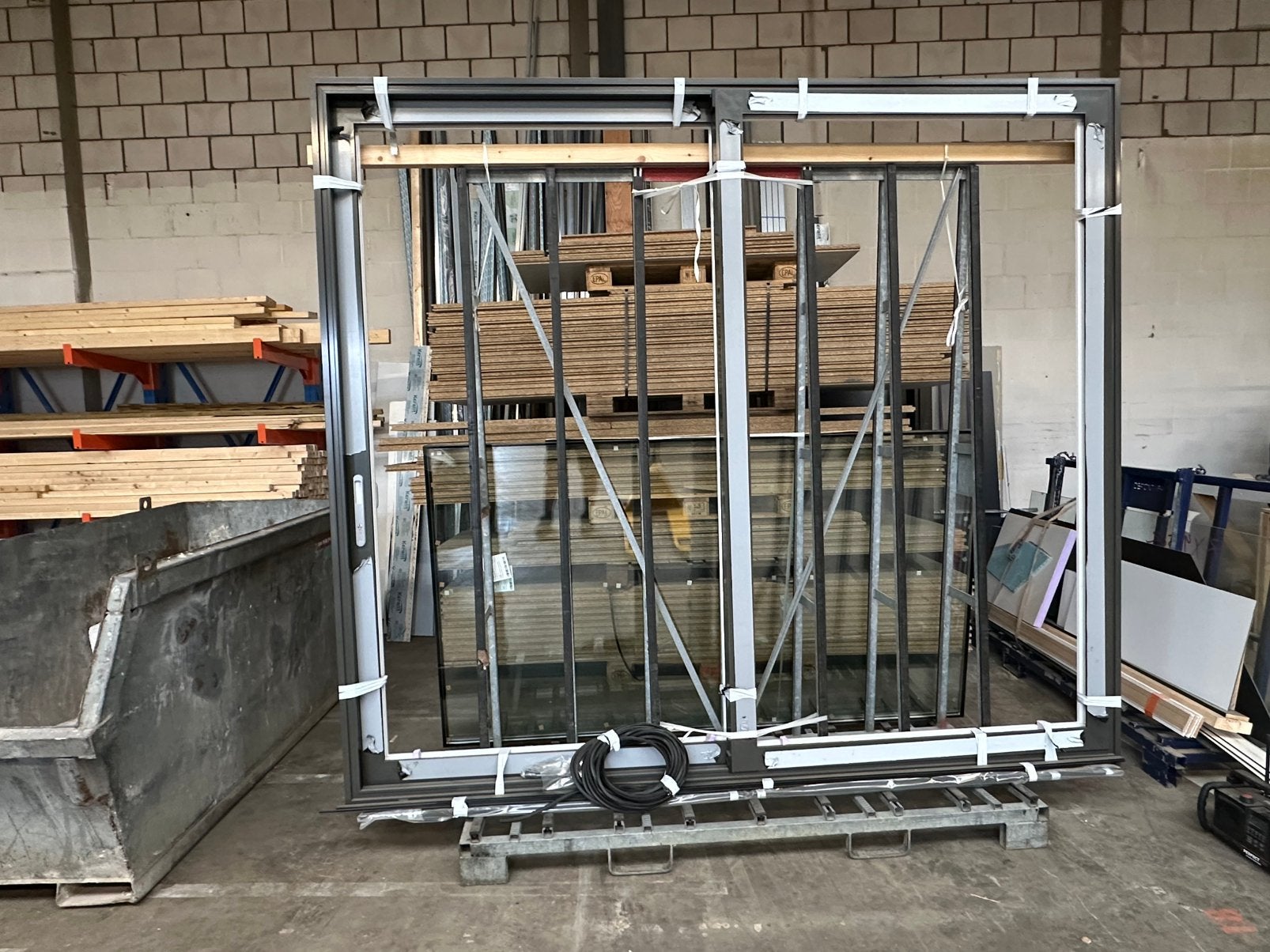 Schuifpui 2800 x 2475 incl gelaagd HR++ glas NIEUW!!, Ophalen, Kunststof, 225 cm of meer, Zo goed als nieuw