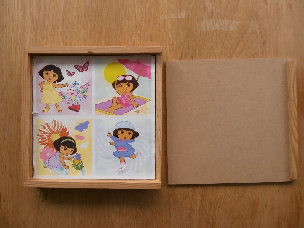 4 Dora puzzels is kistje, Ophalen of Verzenden, 10 tot 50 stukjes, Zo goed als nieuw, 2 tot 4 jaar
