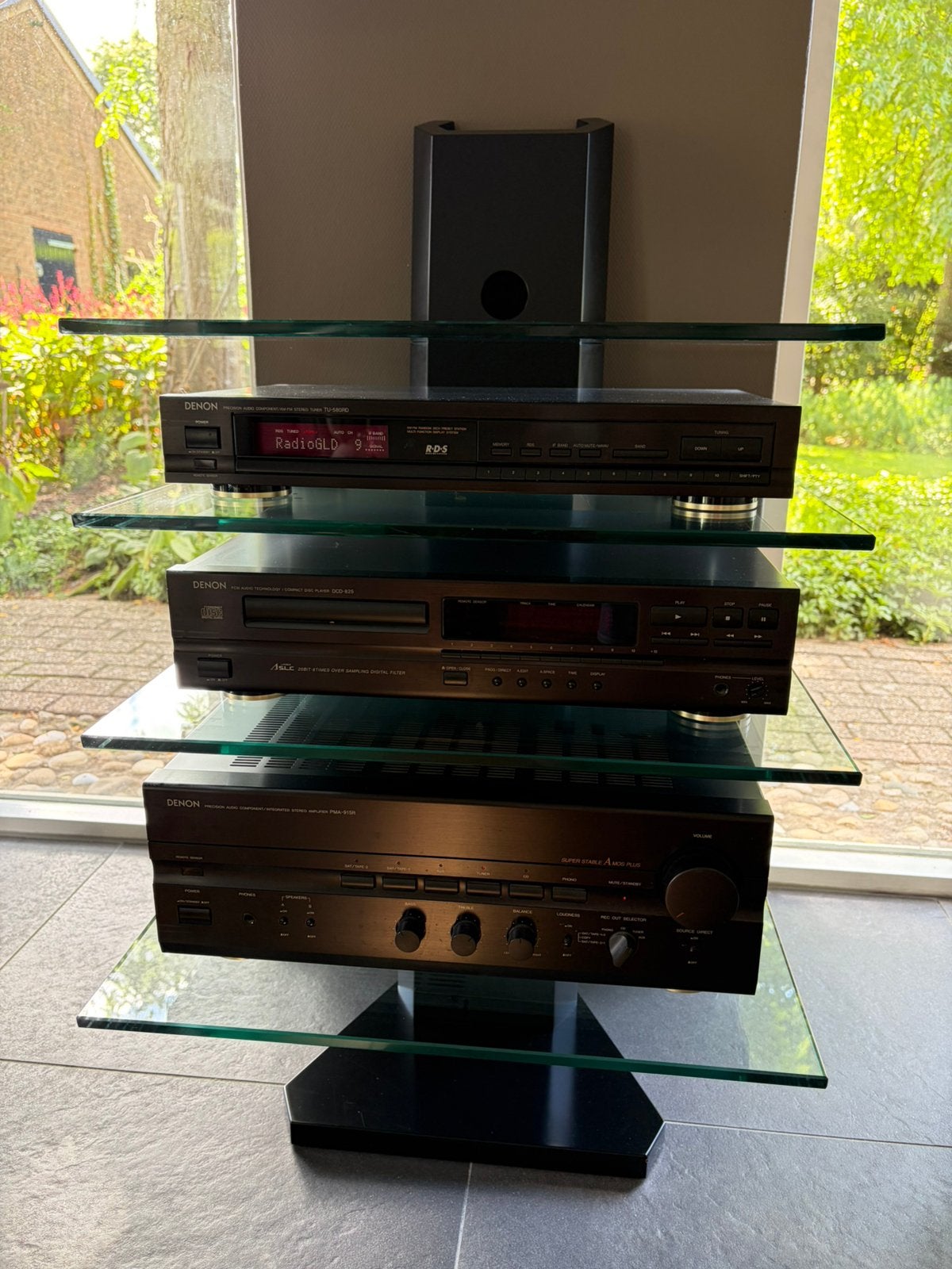Complete Denon set met 2 Kef boxen incl. bijpassend meubel, Ophalen, Gebruikt, Denon