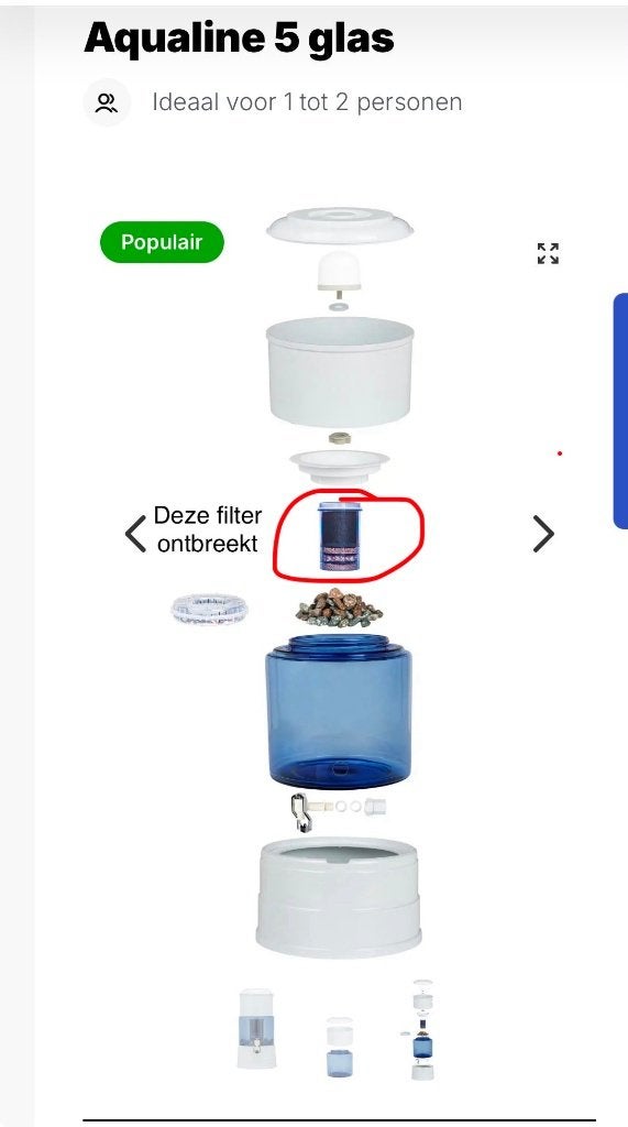 Waterzuiveringsapparaat Aqualine 5L, Ophalen, Zo goed als nieuw, Magnetische wateronthardeer