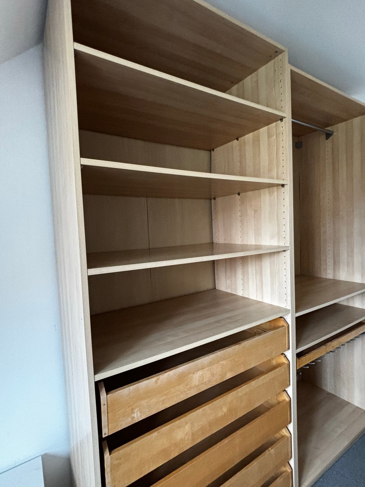 IKEA Pax kast met lades, planken en roede, Ophalen, Gebruikt, 100 tot 150 cm, 200 cm of meer