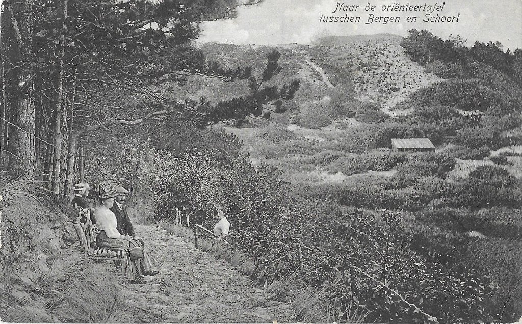 AK Schoorl - Naar de Oriënteertafel tussen Bergen en Schoorl, Verzamelen, Verzenden, Voor 1920, Gelopen, Noord-Holland