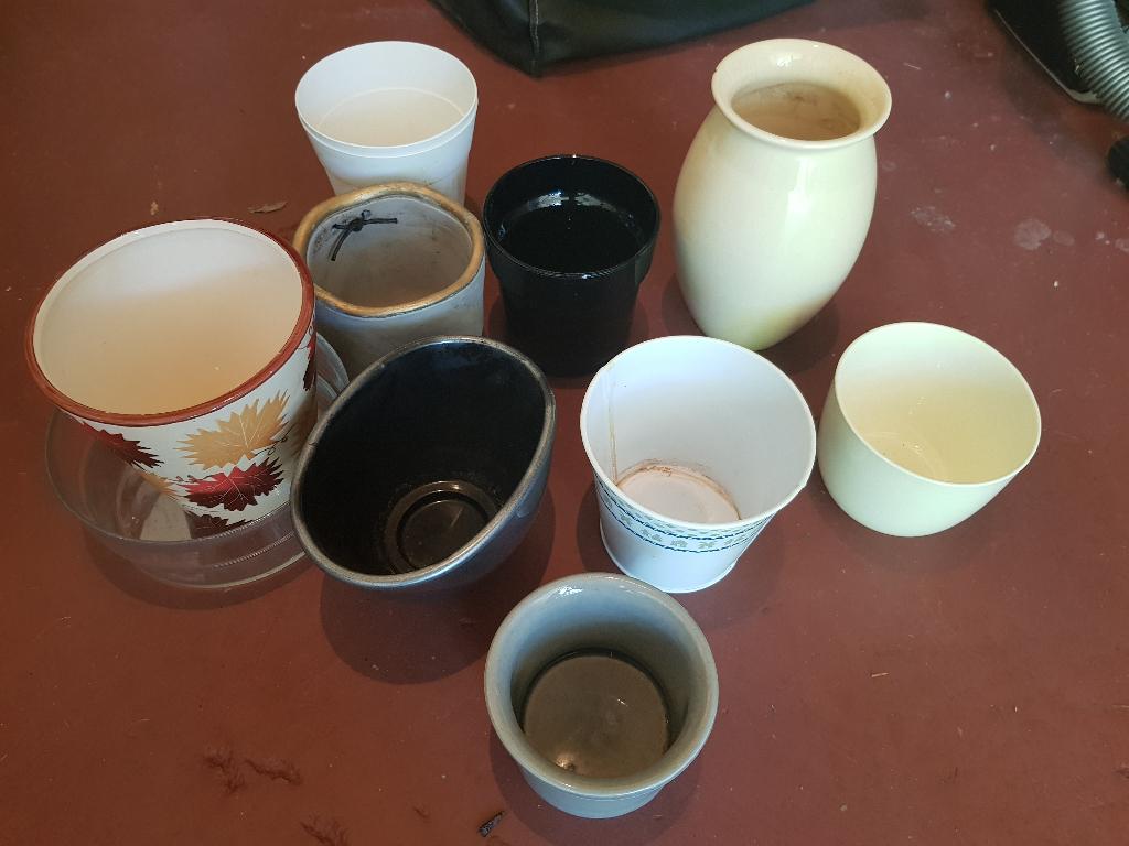 3 Plantenpotjes naar keuze, Ophalen, Gebruikt, Balkon, Overige vormen