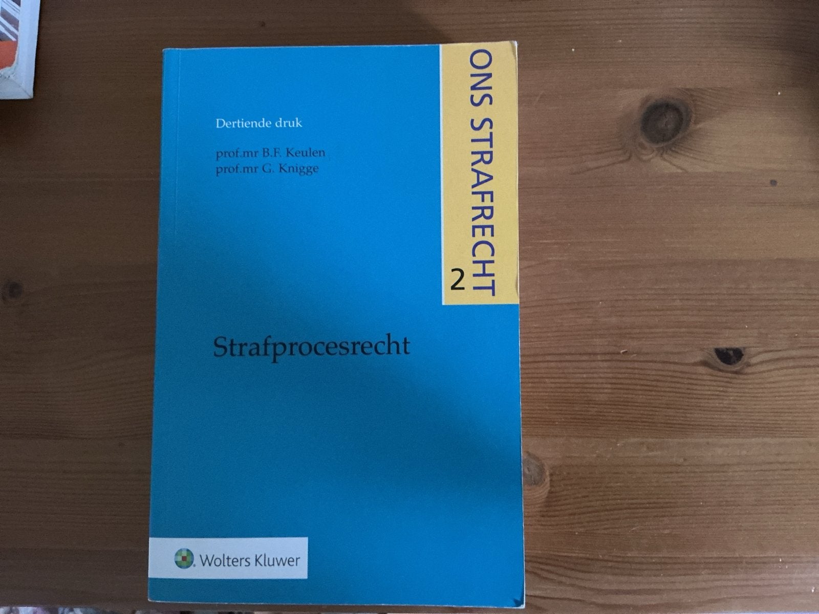 Ons Strafrecht 2: Strafprocesrecht (13e druk), Ophalen of Verzenden, Gamma, Zo goed als nieuw, WO