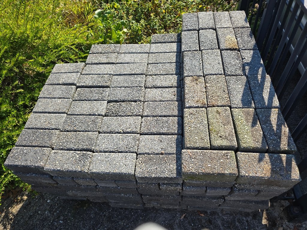 Klinkers (10 duimers zwart), Tuin en Terras, Tegels en Klinkers, Ophalen, Gebruikt, Klinkers, 5 tot 10 m²